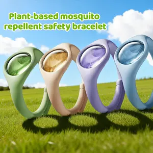 Mosquito Repellent Bracelet Natural Plant Extracts DEET-Free Waterproof Silicone Band Safe for Kids & Adults Outdoor Travel Essential