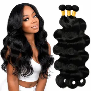 YCNG Beauty Human Hair Bundles 18 20 22 Inch Body Wave Bundles Human Hair Virgin Weave 3 Bundles Deals,soft,natural shine for black woman