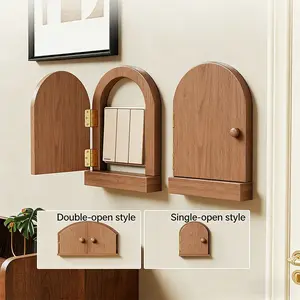 Handmade Wooden Power Socket Cover, Dustproof Decorative Interior Outlet Protector, Wall Mounted for Living Room Bedroom Kitchen