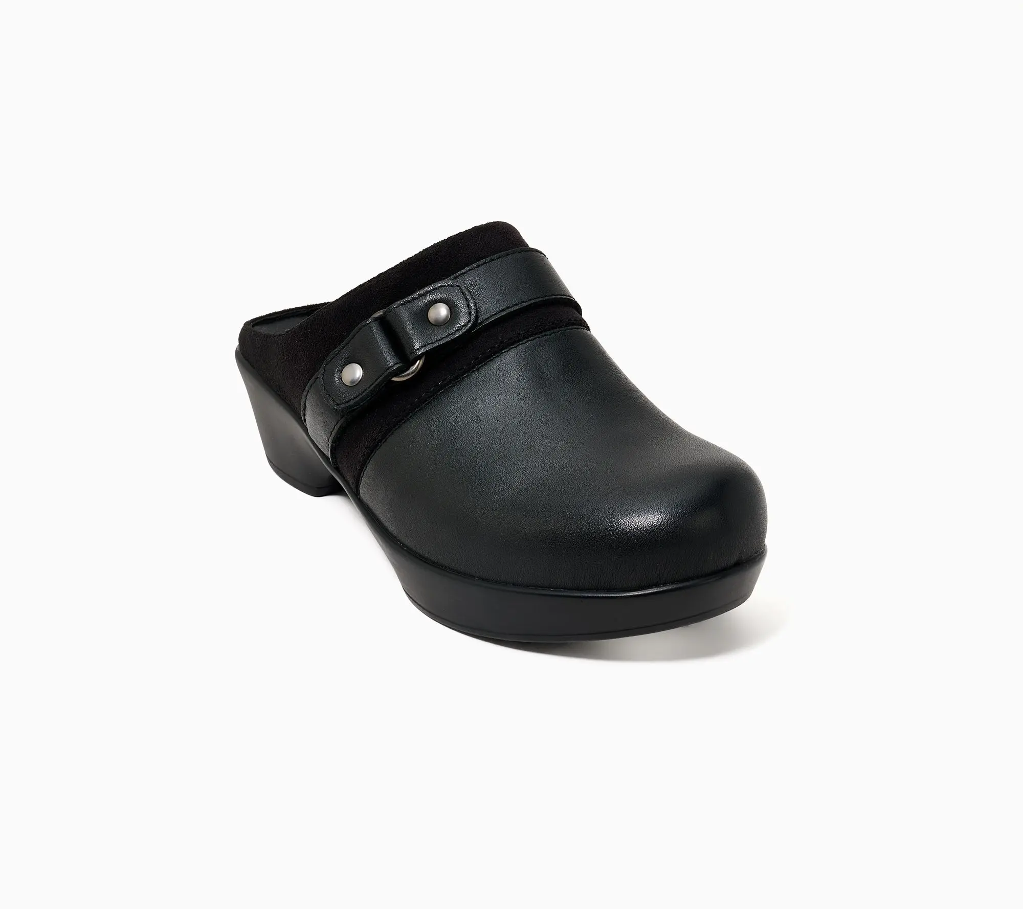 Spring Step Leather Heeled Clogs - Cimika