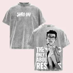 Gun Park "Workers Crew" Lookism Oversized Tee, Vintage Washed Heavy Cotton Anime Manga Shirt, Streetwear Graphic T-Shirt Gift for Fans