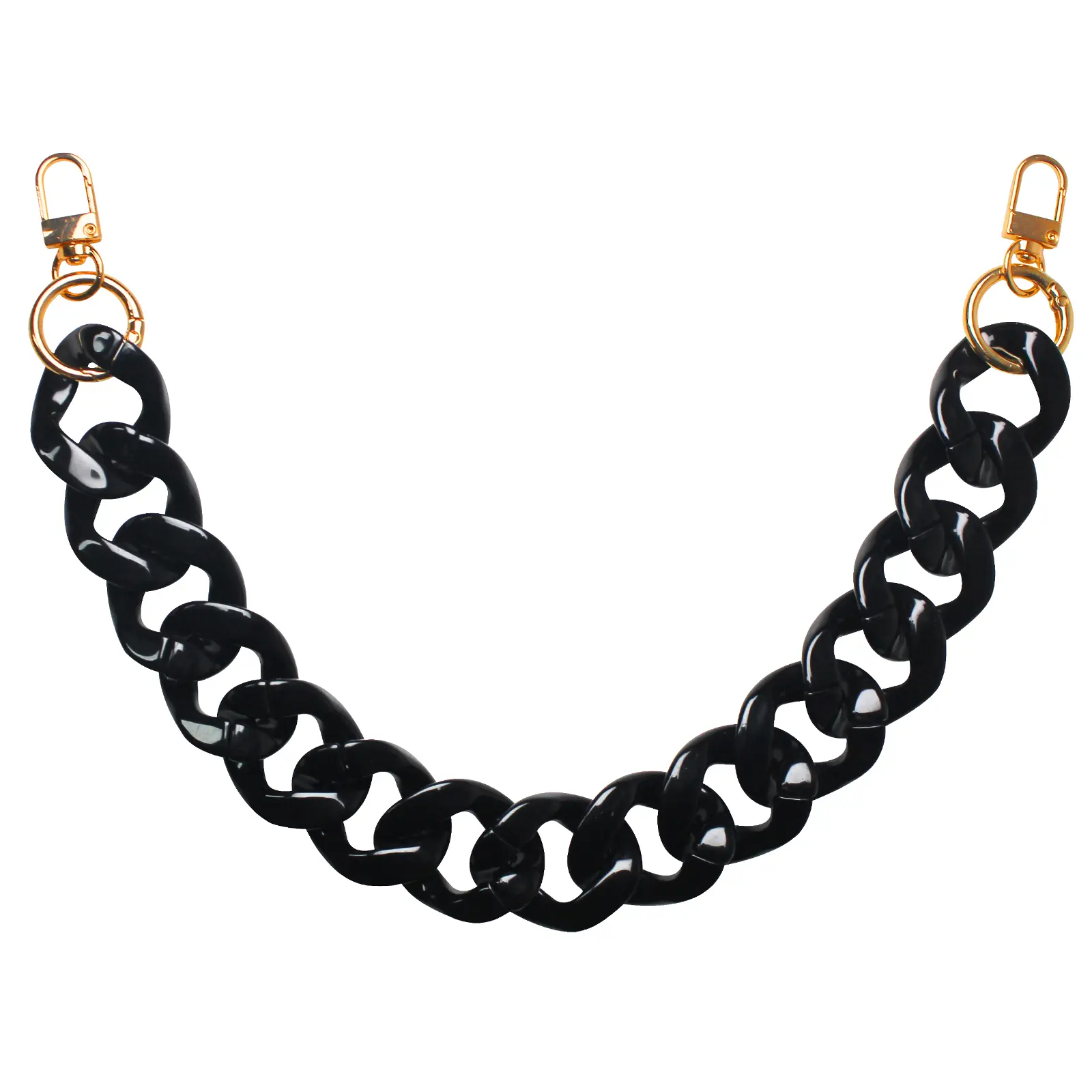 【Limited-Time Sale】CHERUBEL Bag Strap for Women, Chunky Gold-Tone Aluminum Replacement Handle, Versatile Shoulder Chain for Purses, Chain For Purse