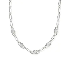 Kendra Scott Belle Cubic Zirconia Chain Necklace - Silver/White