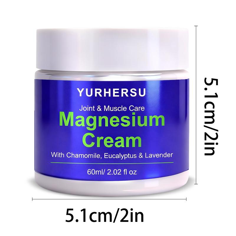 Nighttime Calming Magnesium Cream, Lavender & Grape Seed Oil, Deep Moisturizing Body Balm, Daily Massage & Hydration Care