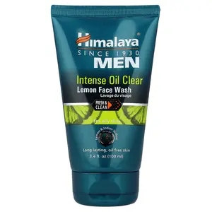 Himalaya Men, Intense Oil Clear, Lemon Face Wash, For Oily Skin, 3.4 fl oz (100 ml)