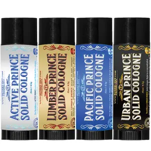 BushKlawz Solid Cologne Pocket Travel Size Sampler Variety Gift Set 4 Different Solid Fragrances For Different Moods Fresh Musk Woody Vetiver Aquatic Intense EDP EDT Natural Roll on Non Alcohol