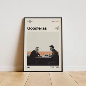 Goodfellas Poster, Minimalist Wall Decor, Modern Apartment Aesthetic, Contemporary Interior Print