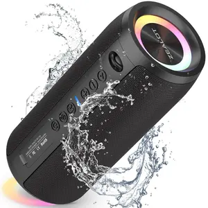 ZEALOT Waterproof Wireless Speaker, Portable Subwoofer Speaker with 5200mAh Battery, Rechargeable Speaker with Audio Cable for Home, Car, Outdoor, Camping, Smartphone