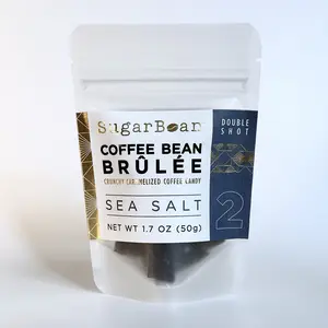 Coffee Bean Brulee Coffee Candy | Sea Salt Double Shot | Confection | SugarBean