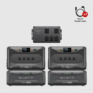 BLUETTI Apex 300 Solar Generator & B300K with Hub A1 Super Scalable 2764.8Wh to 58kWh Capacity 3840W to 11.52kW Output Energy Independent Off Grid Power for Essentials Lights and Devices