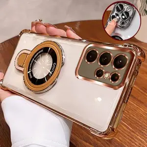 Phone Case - Phone Case - Luxury Magnetic Transparent Hard Case Compatible with for Samsung Galaxy S26, S25, S24, S23, S22 Ultra Plus, And Fe EDGE, Designed for Wireless Charging