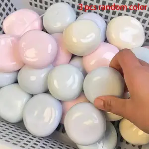 3pcs Handmade Mochi Stress Relief Toy, Soft Squishy Glutinous Texture with Thin Ice-Skin Feel, Squeeze to Relieve Stress, Ideal Gift for Office, Parties and April Fool's Day, Kawaii Squishies (No Air Pump)