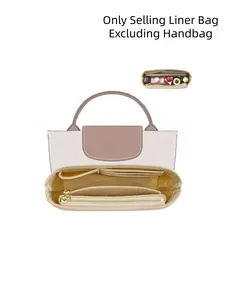 Liner Bag for Longchamp Mini Handbags, Mini Handbag Storage Bag, Zipper Pouches, Purse Organizer, Felt Organizer Inset, Handbag Storage Plug-in, Handbag Storage Device, Purse Organizer Insert for Le Pliage Mini/XS Handbags and Neverfull BB