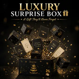 Surprise Explosion Gift Box – DIY Pop Up Birthday Card Box, Unique Gifts for Mom Women Friends(Red/Black/Yellow)