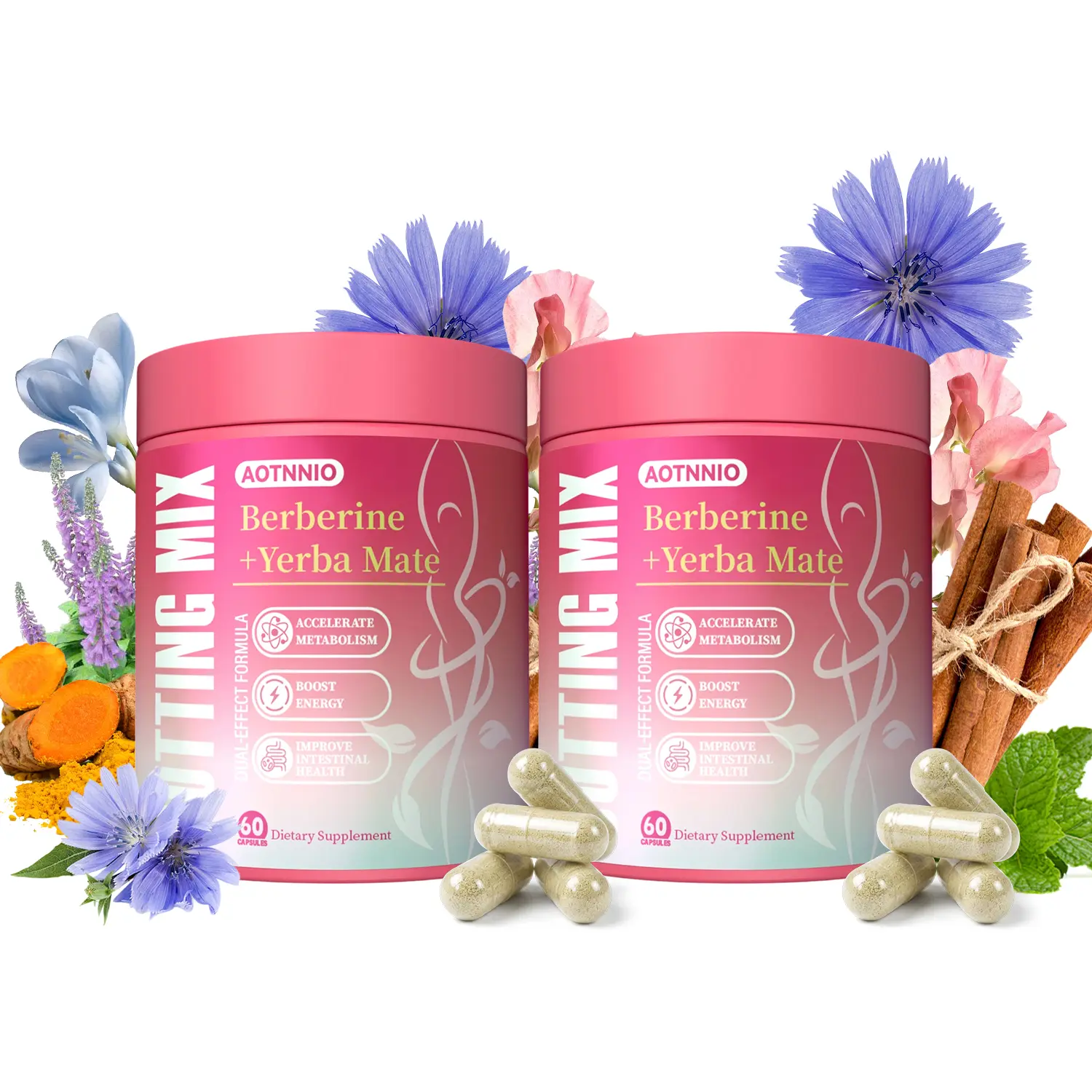 60 Count Cutting Fitness Supplement Blend Capsules|Berberine Extract|5-HTP|Chromium|Magnesium|Yerba Mate|Daily Lifestyle Support|For Men and Women|DealsForYouDays