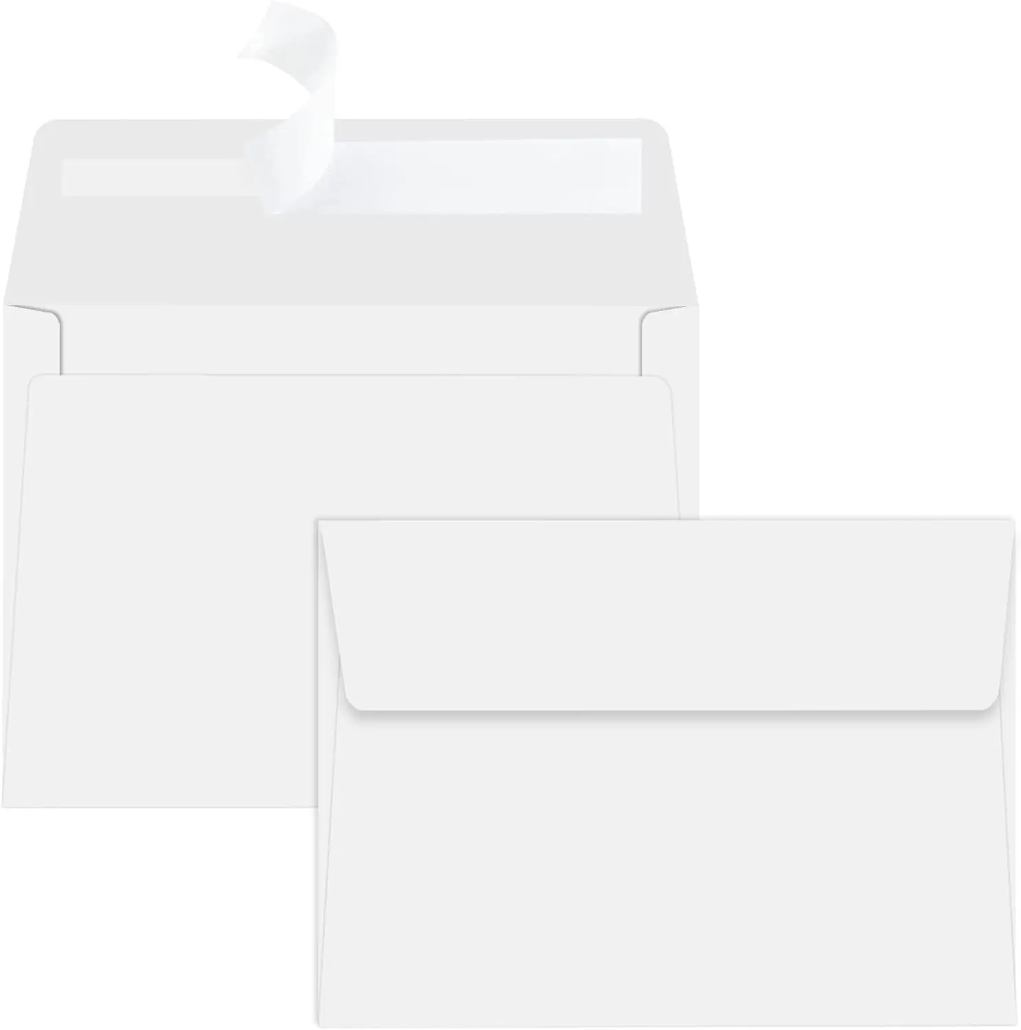 50 Packs of A7 envelopes for invitation, 5x7 envelopes for Cards-Self Seal, Square Flap, Great for Wedding, Baby Shower, Mailing, Birthday Party (white)