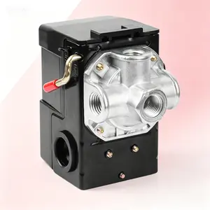 LF10-4H Pressure Switch 95-125 PSI, 20A Air Compressor Pressure Control Replacement, 4 Port NPT1/4 Compression Unloader Valve, 95-125 PSI 20A Air Compressor Pressure Control, 4 Port NPT1/4 Compression Unloader Valve Connection