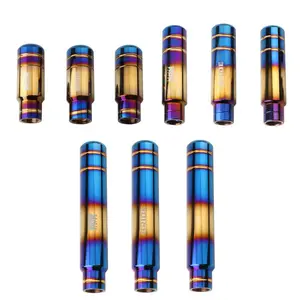 Car Modified Half Baked Blue Shift Head, Manual Shift Universal Stop Head with Thread Converter, Interchangeable Knob, Car Interior Accessories