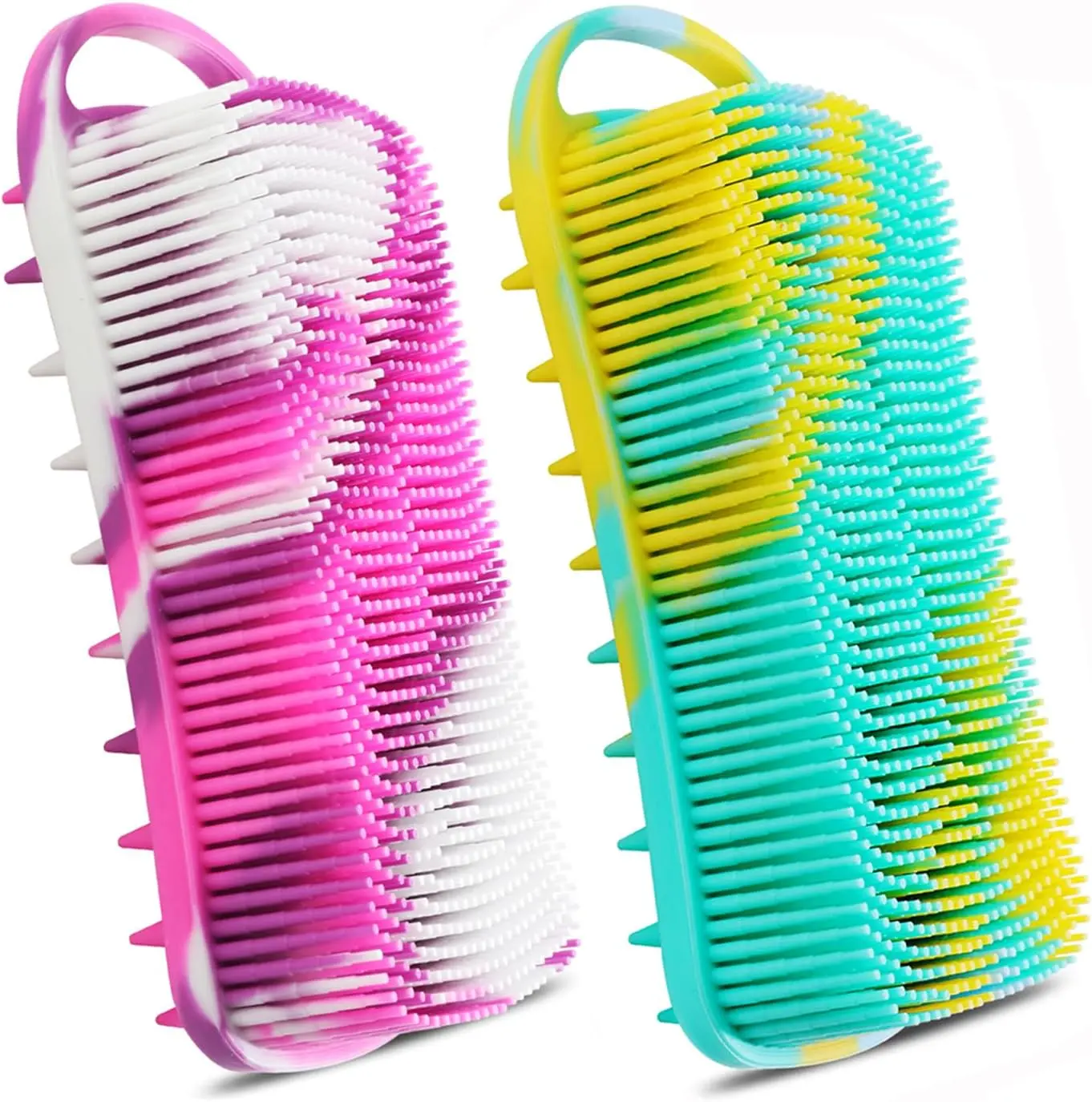2PCS Silicone Body Scrubber, Loofah for Women, Gentle Exfoliating Shower Cleaner Bath Brush