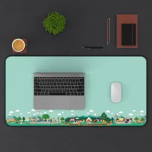Cozy Crossing Animal Island Desk Mat  Cute Game Inspired Mouse Pad  Villager Gift 2026  Anime Scenery Office Decor  3 Sizes