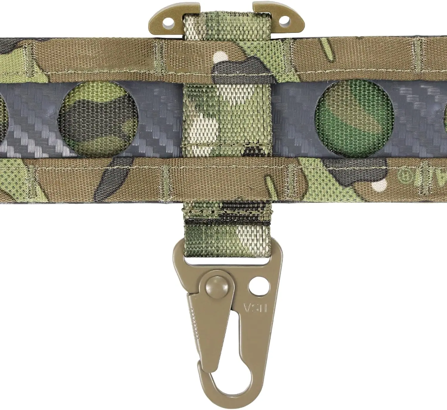 Tactical MOLLE Clip T-Mount Clash Hook, Gloves Clip for Duty Belt, Hanging Carabiner Metal MOLLE Key Holder