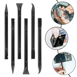 6PCS Plastic Scraper Tool - Scratch Free Crevice Cleaning Tool Non-scratch Multi-purpose Scraper for Clean Small Narrow Spaces and Gaps, Remove Stickers Labels Oil Stains Dirt
