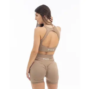 Boost+ Open Back Sports Bra - Brown