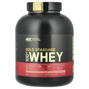 Optimum Nutrition Gold Standard® 100% Whey, Strawberries & Cream, 4.99 lb (2.26 kg)