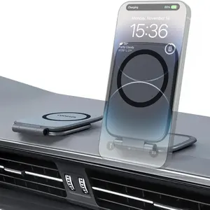 Magnetic Phone Holder, Car Mount Dashboard, Ultra-Thin Adjustable Phone Stand, Dual-Sided Strong Magnets, Unisex Car Accessory, Fits All Phones