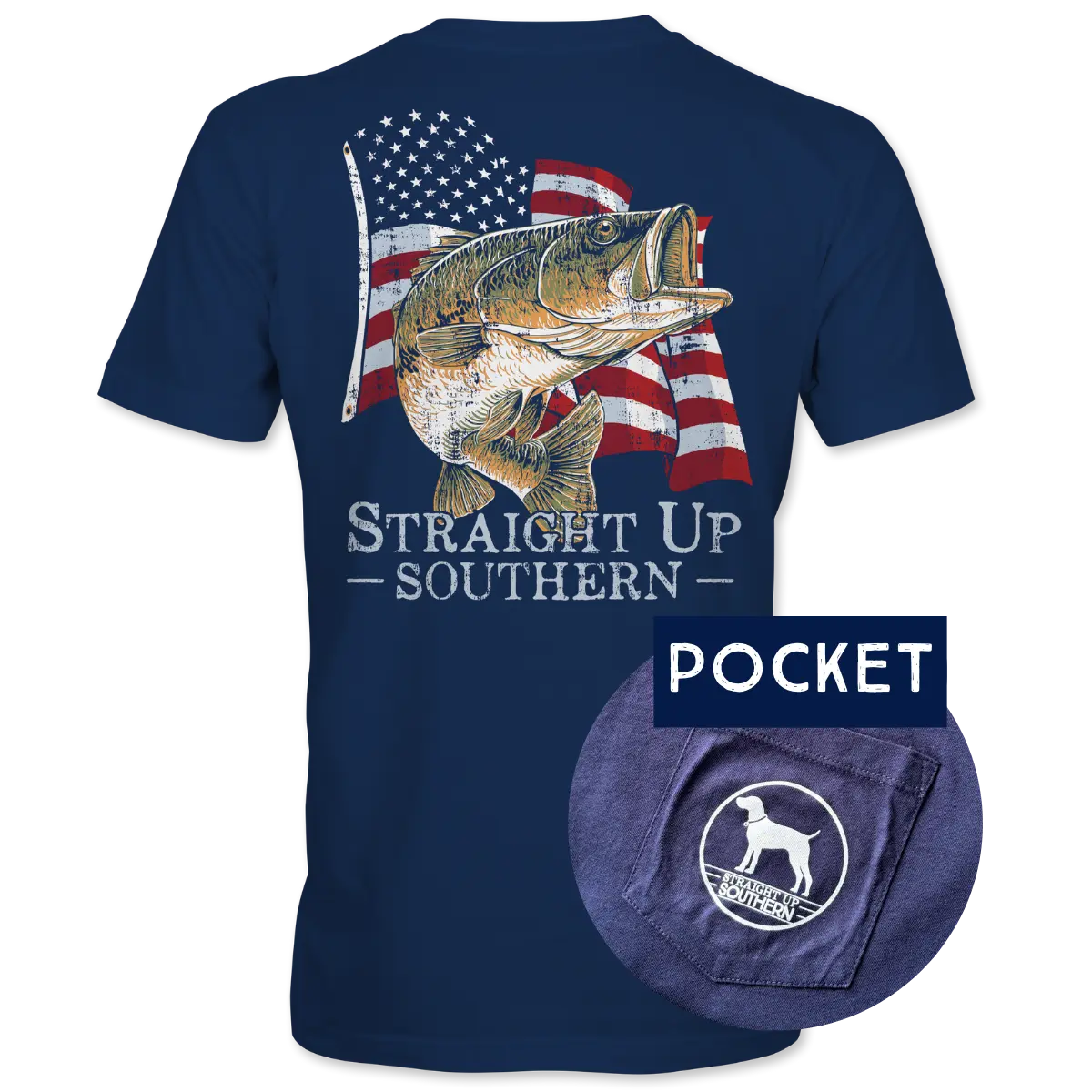Flag Bass – Patriotic Pocket Tee