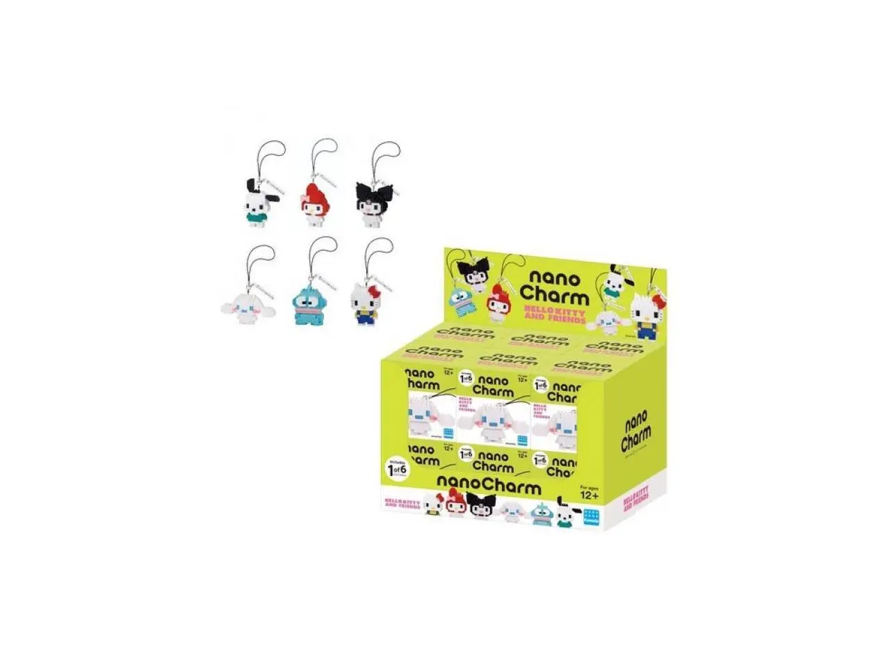 Nanoblock Sanrio nanoCharm Hello Kitty and Friends Blind Box Display (Box of 12)
