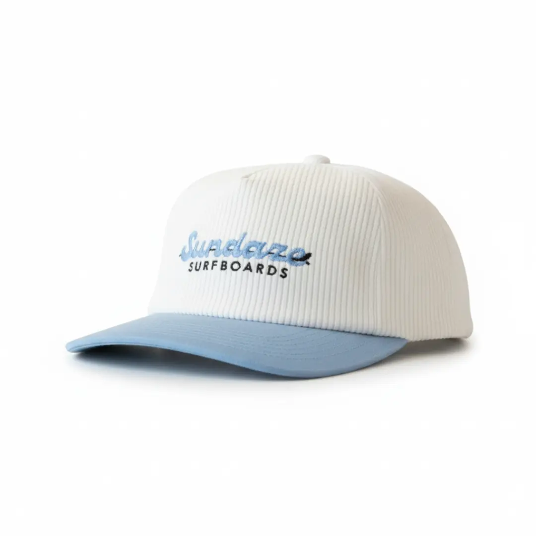 Surfboard Blue and White Corduroy and Cotton Surfboard Blue and White Corduroy and Cotton