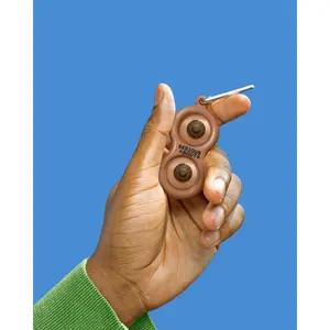 NIPPLE DIMPLE, brown frame, brown buttons