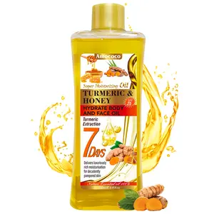 Golden Honey & Turmeric Skin care Oil 250ml, Natural Ingredients, Moisturizing & Soothing Scent, Suitable for All Skin Types, Ideal for Face, Legs, Hands & Back, 6.76 oz