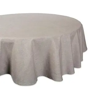 Design Imports Solid Chambray 70" Round Tablecloth