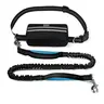 Geoorood Hands Free Lazy Slip Dog Leash - 2 Handles Control, 39-55in Adjustable Length, Shock Absorb, Chew Resistant, Zipper Storage Pouch, Collars & Leads for Medium Dogs (8-100lbs) - Walking, Jogging Essential