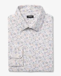 Express Slim Mini Floral Wrinkle-Resistant Everyday Performance Dress Shirt