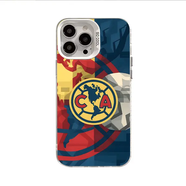 Club América Pattern Soft TPU Phone Case for iPhone 14/13/12/11/Xs Pro Max Plus & Samsung Galaxy 7/15/16/22/23/24/25/26 Ultra/Plus, Full Camera Protection, 4-Corner Shockproof, Anti-Drop
