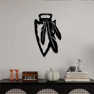 1pc Arrowhead Metal Wall Art, Arrowhead Statue Mural, Perfect for Hunting Lodge, Native Corner, Tribal Wall Decor, Archery Day Decor, Ideal Gift for Archery Enthusiasts