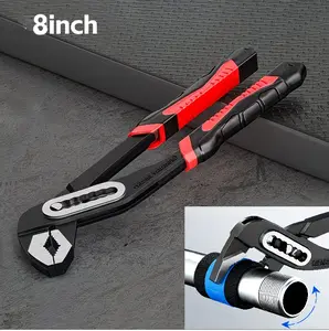 8" Multifunctional Water Pump Pliers | Heavy Duty Adjustable Wrench for Plumbing, Car Repair, Factory Machinery - Carbon Steel Material