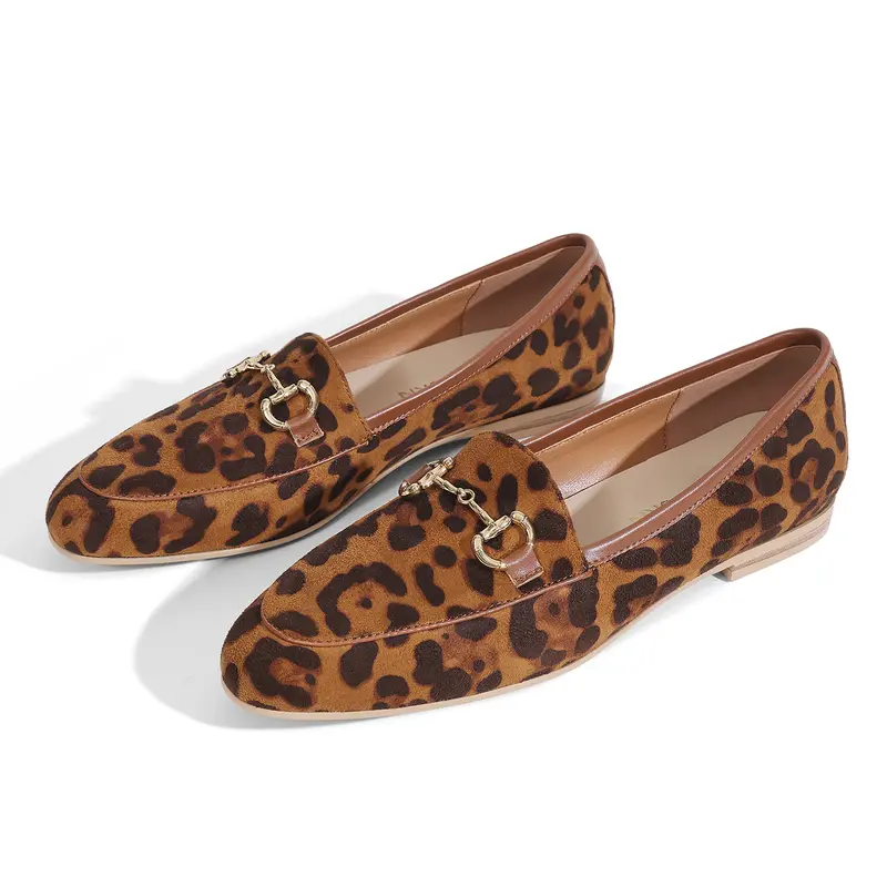 RONILURN Women's Elegant Design Synthetic Fabric Penny Loafers - Slip-Ins Shoes, Round Toe Flats for Women, Soft Rubber Sole, All-Seasons Work-to-Casual Office Footwear,outdoorfun