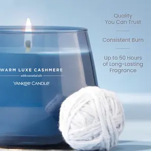 Aesthetic Cashmere Scented Candle in Glass Jar (Warm Luxury Cozy Aroma)