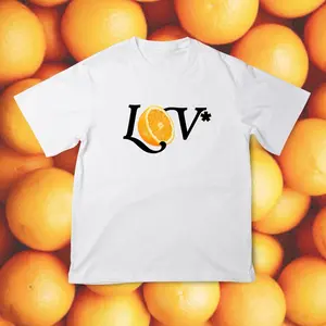 Apple Tee Peach Tee Orange Tee by LOV* Tshirt