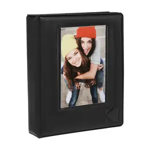 Zink 2x3 Photo Album 64-Pocket Mini Photo Album W/Transparent Window Cover for 2”x3” Photo Paper