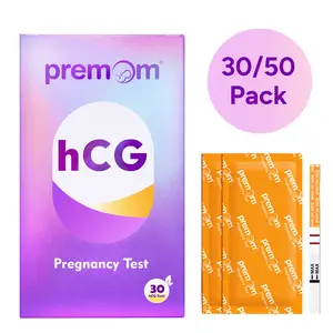 Premom Pregnancy Test Strips- 30/50 Pack Early Detection Pregnancy Test Kit Powered by Premom Ovulation APP for TTC Women
