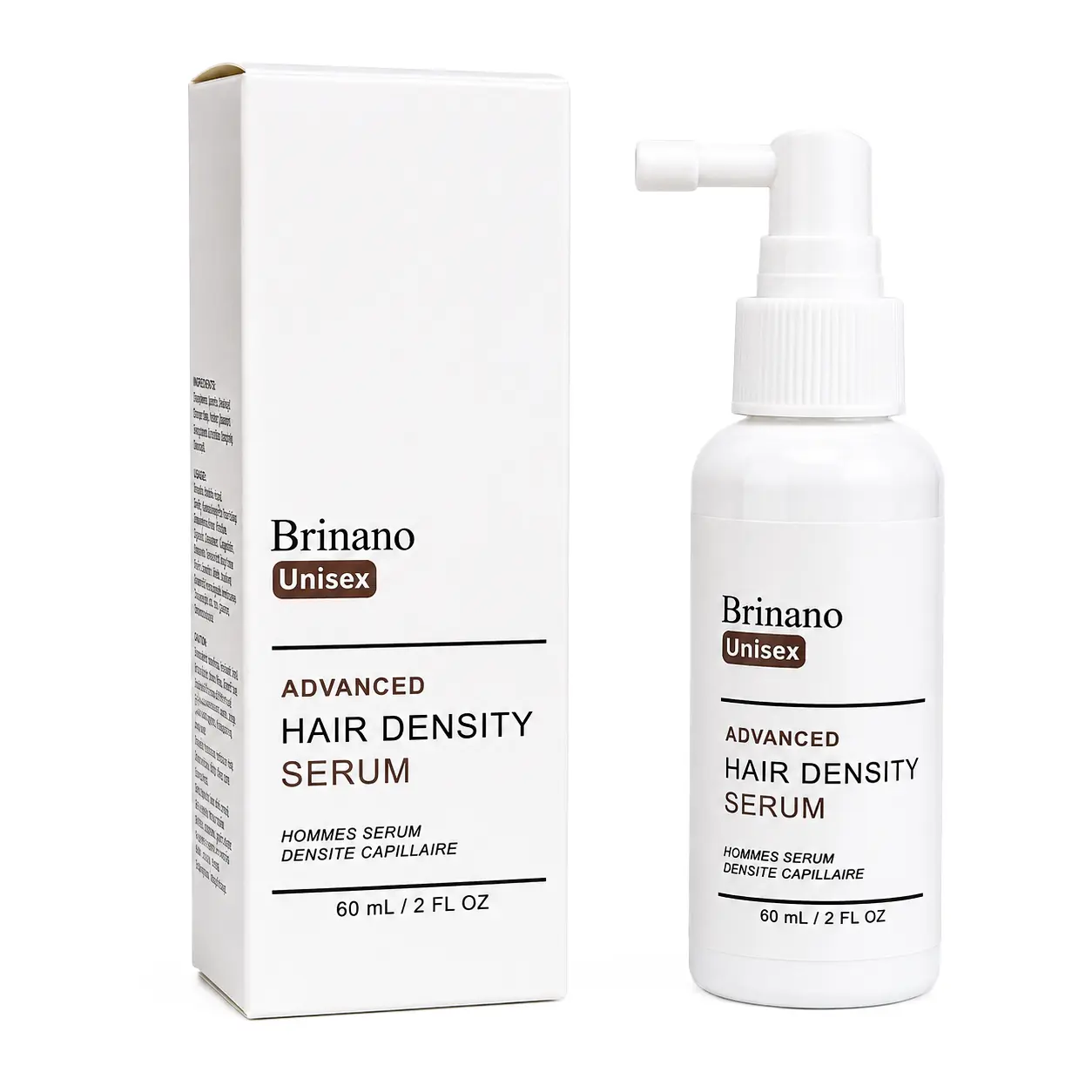 Brinano Unisex Hair Density Serum for Thinning Hair, Non-Greasy, 60 mL
