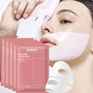ROZINO Bio-Collagen Hydrating Facial Mask for Moisturizing Delicate Skin Care Repair & Tightening Hydrate Essential Moisturizer Daily Moisture Repairing