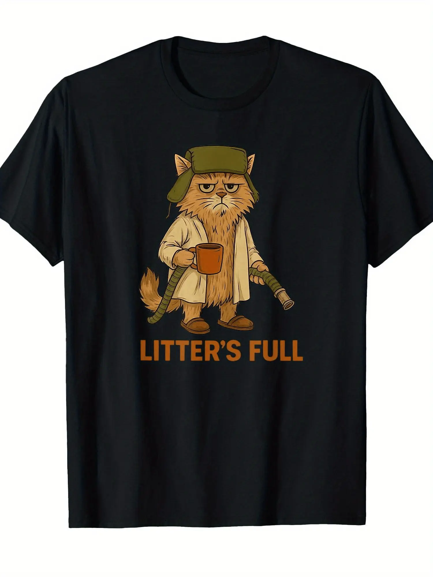 Humorous Cat Overload T Shirt for Men and Women Casual Short Sleeve Crew Neck Top for Cat Lovers All Seasons