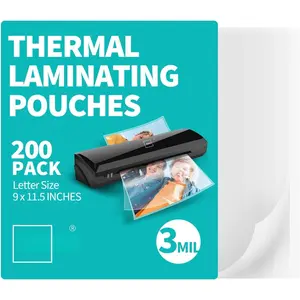 200 Pack 3 Mil Thermal Laminating Pouches, 9x11.5 Inches Laminating Sheets, for Letter Size, Ultra Clear, Glossy, Hold 8.5x11 Inches, Heat Seal, School Office Supplies