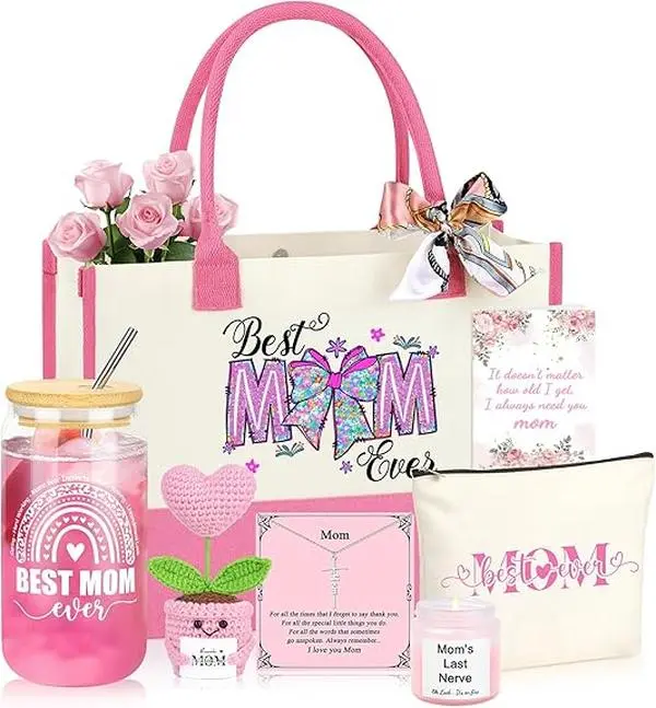 Gift for Women Basket Set of 6, Valentines Mothers Day Birthday Gifts for Mom Grandma Sister Daughter
